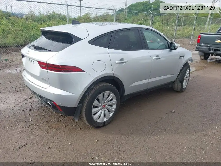2020 Jaguar E-Pace Se P250 Awd Automatic VIN: SADFP2FX9L1Z81129 Lot: 42252037