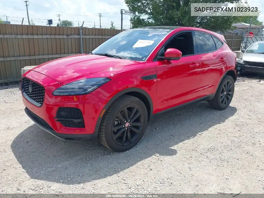 2021 Jaguar E-Pace Se P250 Awd Automatic VIN: SADFP2FX4M1023923 Lot: 42605298