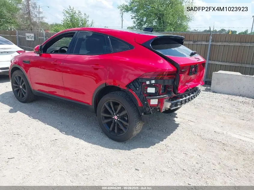 2021 Jaguar E-Pace Se P250 Awd Automatic VIN: SADFP2FX4M1023923 Lot: 42605298