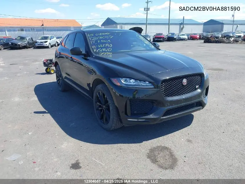 2017 Jaguar F-Pace S VIN: SADCM2BV0HA881590 Lot: 12304057
