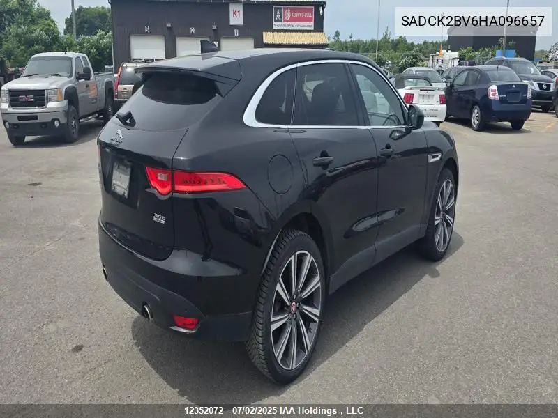 2017 Jaguar F-Pace Prestige VIN: SADCK2BV6HA096657 Lot: 12352072