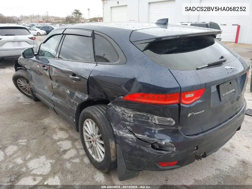 2017 Jaguar F-Pace 35T VIN: SADCS2BV5HA068252 Lot: 42035878