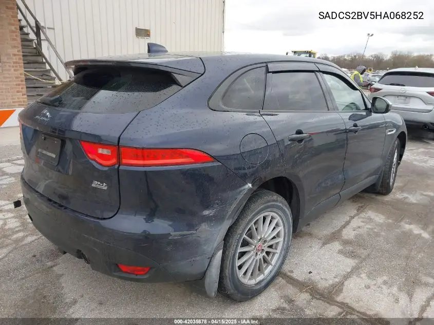 2017 Jaguar F-Pace 35T VIN: SADCS2BV5HA068252 Lot: 42035878