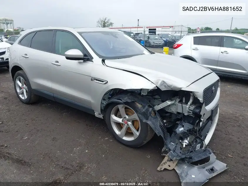 2017 Jaguar F-Pace 35T Premium VIN: SADCJ2BV6HA881652 Lot: 42230479