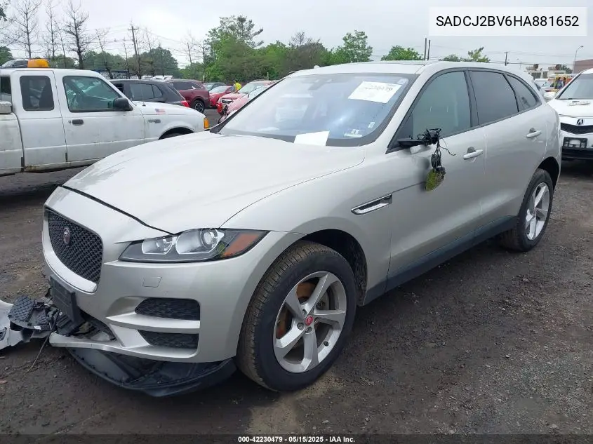 2017 Jaguar F-Pace 35T Premium VIN: SADCJ2BV6HA881652 Lot: 42230479