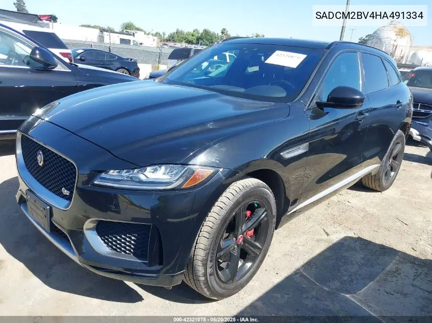 2017 Jaguar F-Pace S VIN: SADCM2BV4HA491334 Lot: 42321075