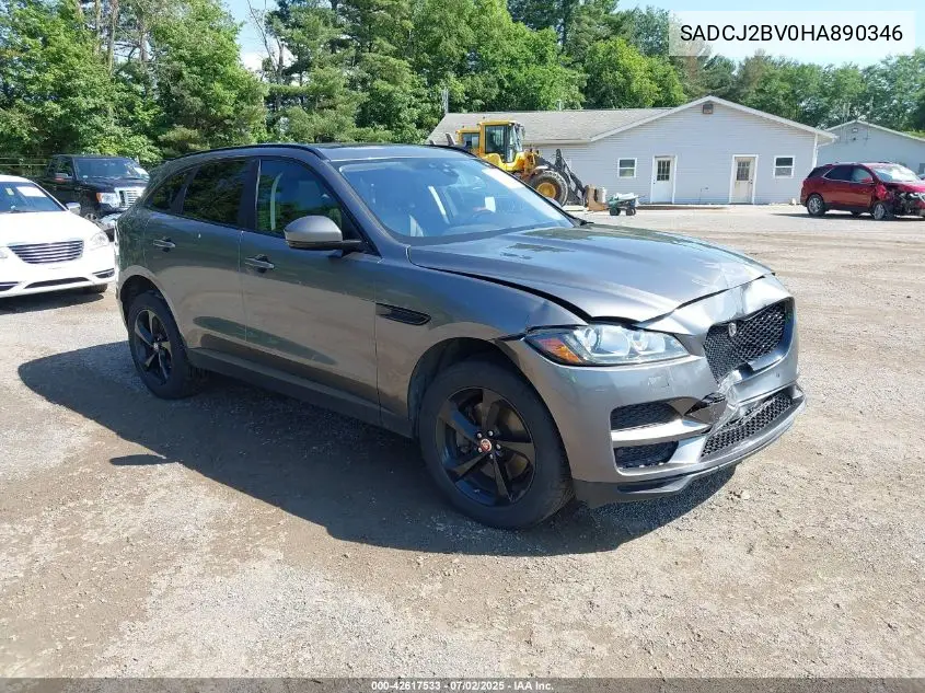 2017 Jaguar F-Pace 35T Premium VIN: SADCJ2BV0HA890346 Lot: 42617533