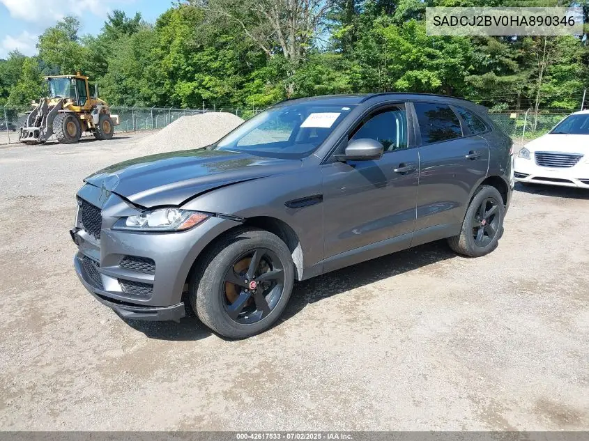 2017 Jaguar F-Pace 35T Premium VIN: SADCJ2BV0HA890346 Lot: 42617533