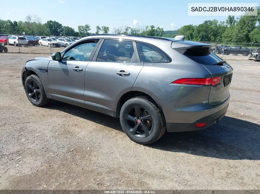 2017 Jaguar F-Pace 35T Premium VIN: SADCJ2BV0HA890346 Lot: 42617533