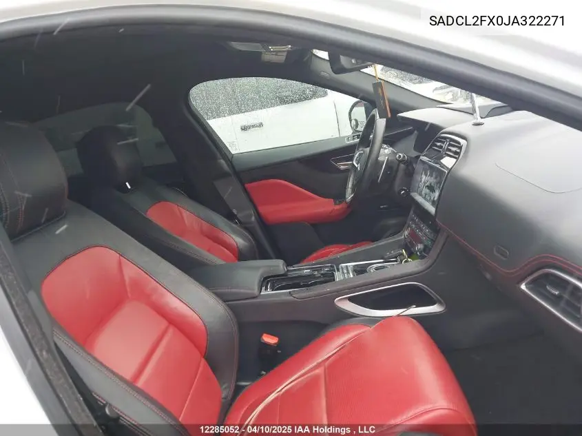 2018 Jaguar F-Pace VIN: SADCL2FX0JA322271 Lot: 12285052