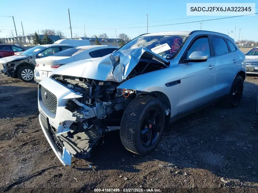 2018 Jaguar F-Pace 25T Premium VIN: SADCJ2FX6JA322345 Lot: 41887499
