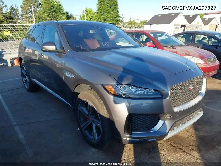 2018 Jaguar F-Pace S VIN: SADCM2FVXJA297827 Lot: 42219683