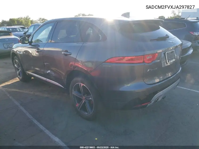 2018 Jaguar F-Pace S VIN: SADCM2FVXJA297827 Lot: 42219683
