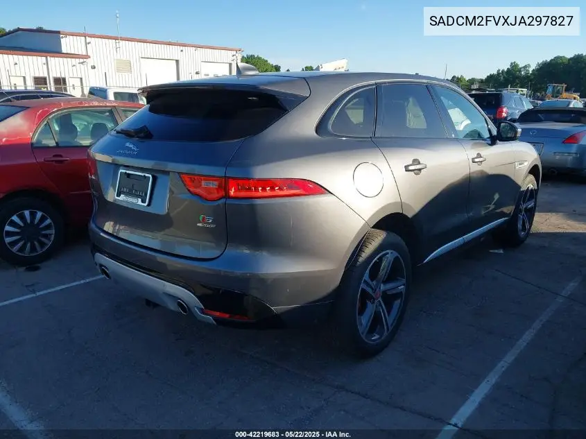 2018 Jaguar F-Pace S VIN: SADCM2FVXJA297827 Lot: 42219683