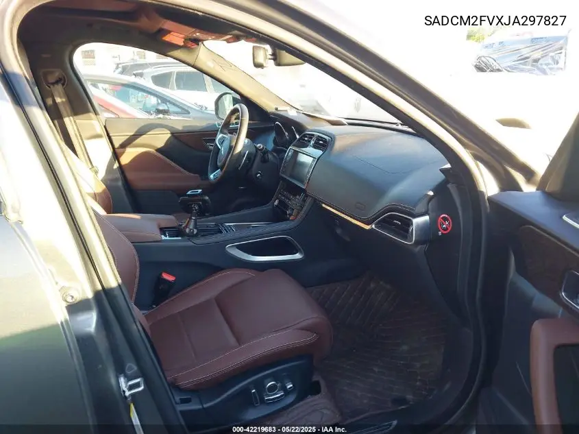 2018 Jaguar F-Pace S VIN: SADCM2FVXJA297827 Lot: 42219683