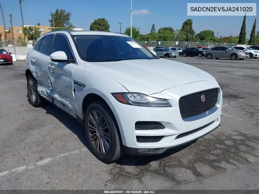 2018 Jaguar F-Pace 35T Portfolio VIN: SADCN2EV5JA241020 Lot: 42259397
