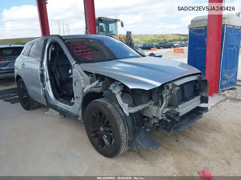 2018 Jaguar F-Pace 35T Prestige VIN: SADCK2EV5JA240426 Lot: 42299932
