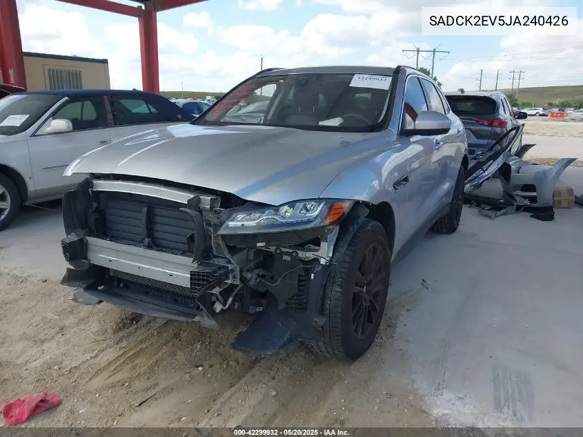 2018 Jaguar F-Pace 35T Prestige VIN: SADCK2EV5JA240426 Lot: 42299932