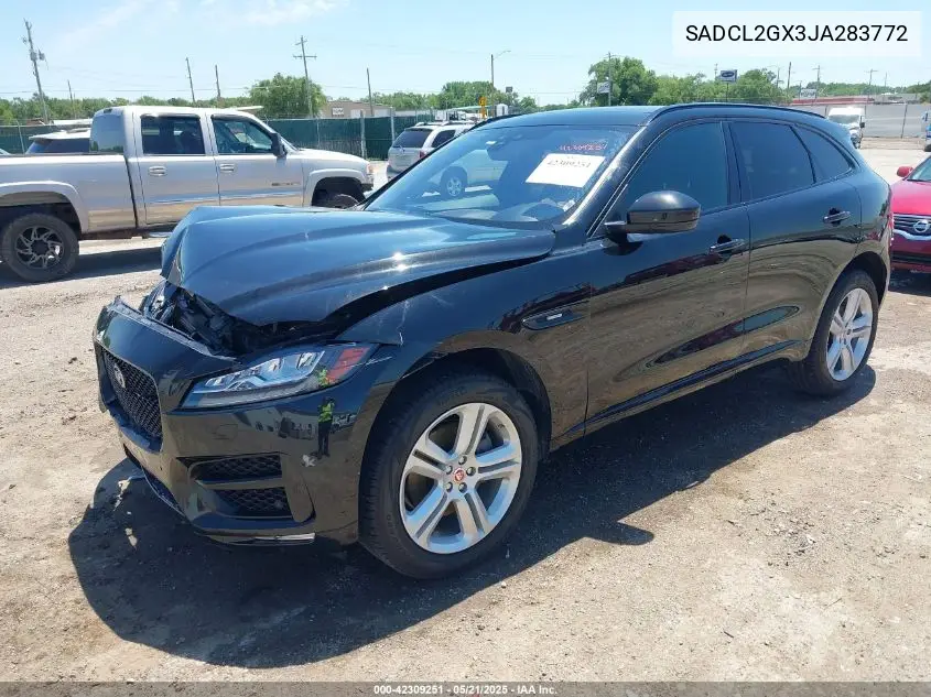 2018 Jaguar F-Pace 30T R-Sport VIN: SADCL2GX3JA283772 Lot: 42309251