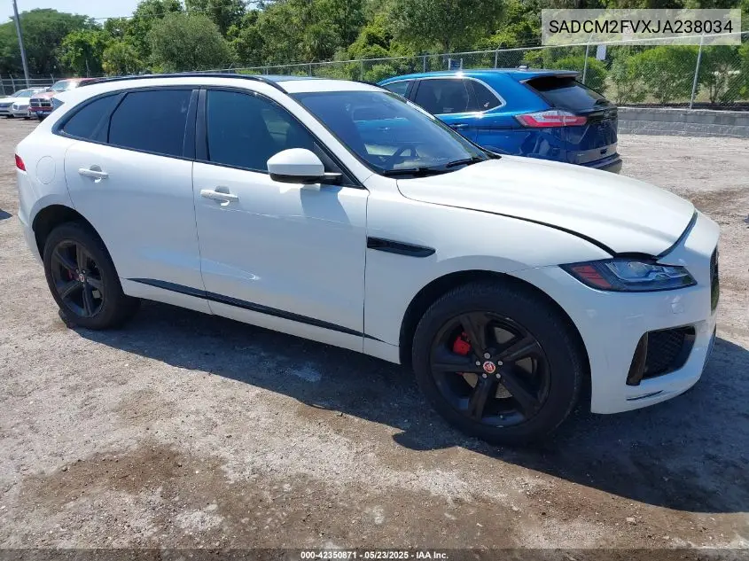 2018 Jaguar F-Pace S VIN: SADCM2FVXJA238034 Lot: 42350871