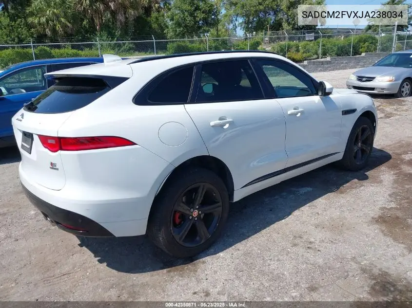 2018 Jaguar F-Pace S VIN: SADCM2FVXJA238034 Lot: 42350871