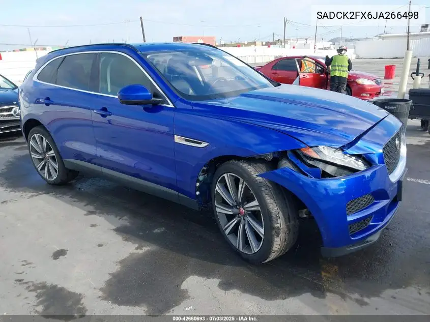 2018 Jaguar F-Pace 25T Prestige VIN: SADCK2FX6JA266498 Lot: 42660693