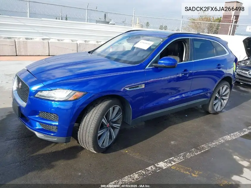2018 Jaguar F-Pace 25T Prestige VIN: SADCK2FX6JA266498 Lot: 42660693
