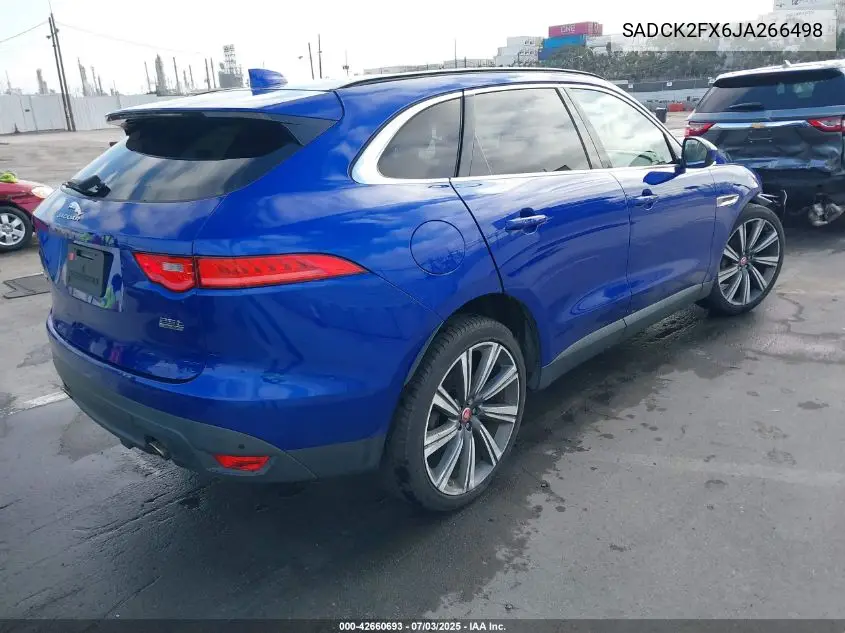 2018 Jaguar F-Pace 25T Prestige VIN: SADCK2FX6JA266498 Lot: 42660693