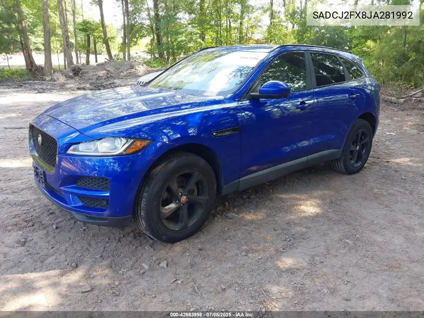 2018 Jaguar F-Pace 25T Premium VIN: SADCJ2FX8JA281992 Lot: 42663998