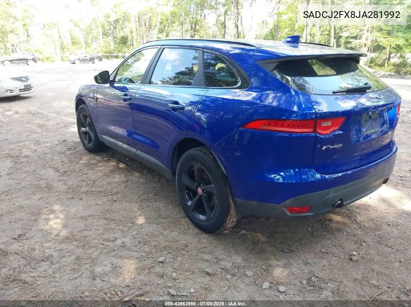 2018 Jaguar F-Pace 25T Premium VIN: SADCJ2FX8JA281992 Lot: 42663998