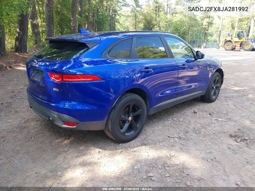 2018 Jaguar F-Pace 25T Premium VIN: SADCJ2FX8JA281992 Lot: 42663998