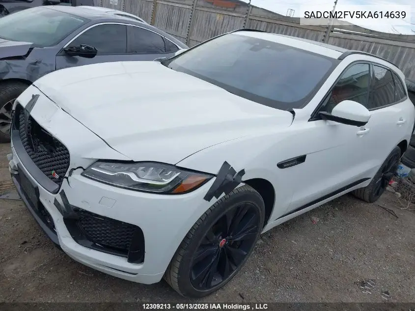2019 Jaguar F-Pace S VIN: SADCM2FV5KA614639 Lot: 12309213