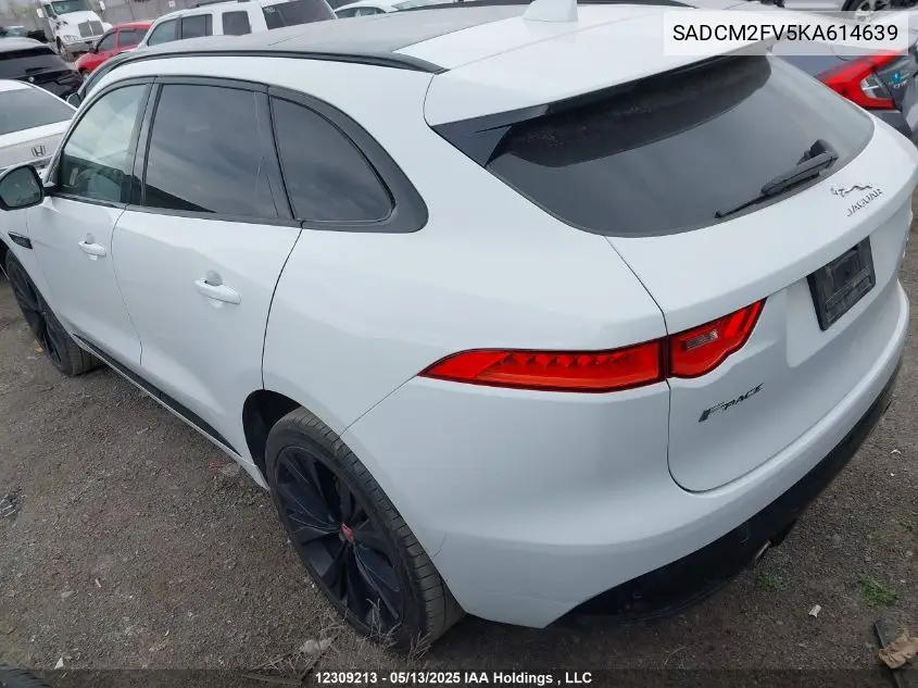 2019 Jaguar F-Pace S VIN: SADCM2FV5KA614639 Lot: 12309213