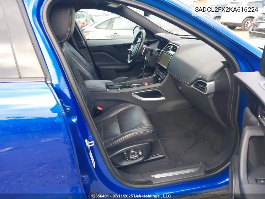 2019 Jaguar F-Pace 25T R-Sport VIN: SADCL2FX2KA616224 Lot: 12356491