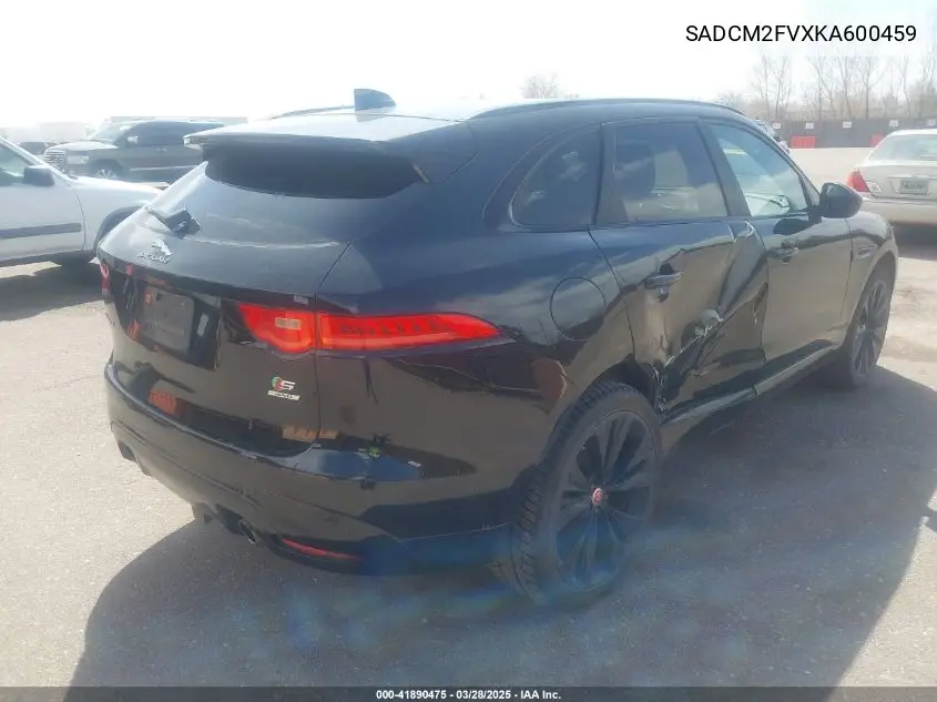 2019 Jaguar F-Pace S VIN: SADCM2FVXKA600459 Lot: 41890475