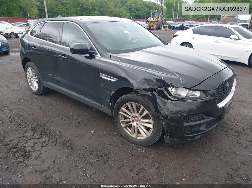 2019 Jaguar F-Pace 25T Prestige/30T Prestige VIN: SADCK2GX7KA392837 Lot: 42322485