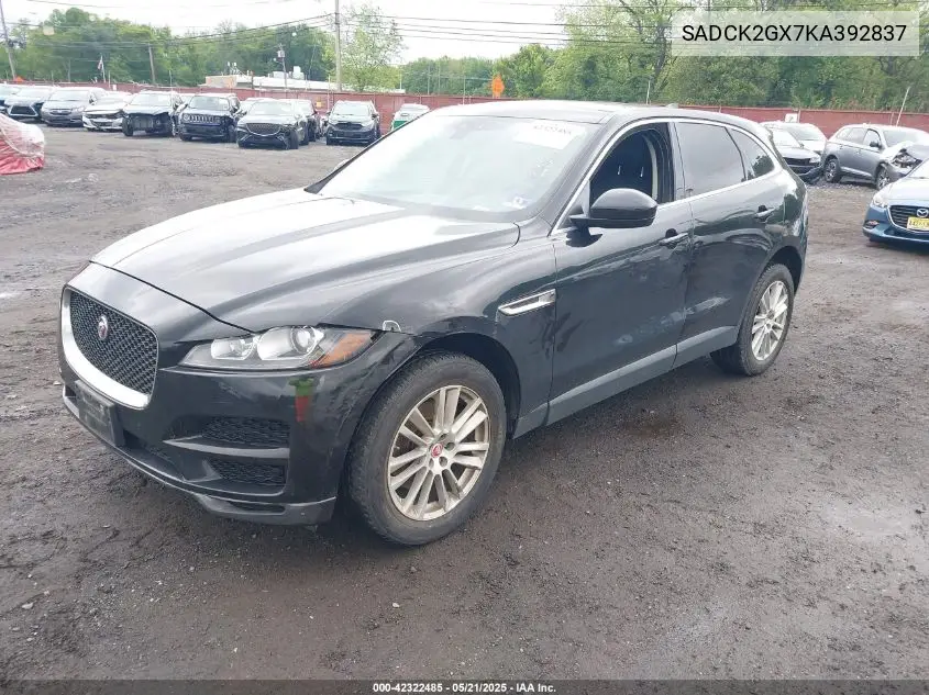 2019 Jaguar F-Pace 25T Prestige/30T Prestige VIN: SADCK2GX7KA392837 Lot: 42322485