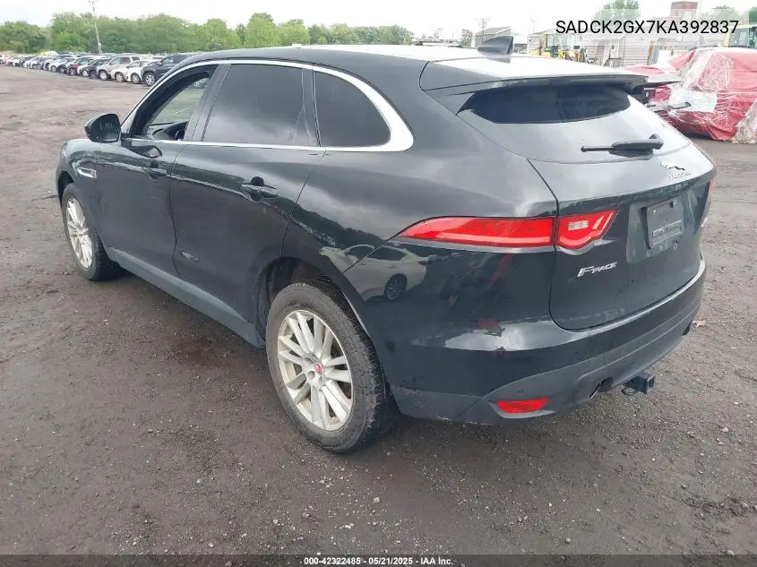 2019 Jaguar F-Pace 25T Prestige/30T Prestige VIN: SADCK2GX7KA392837 Lot: 42322485