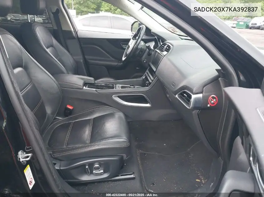 2019 Jaguar F-Pace 25T Prestige/30T Prestige VIN: SADCK2GX7KA392837 Lot: 42322485