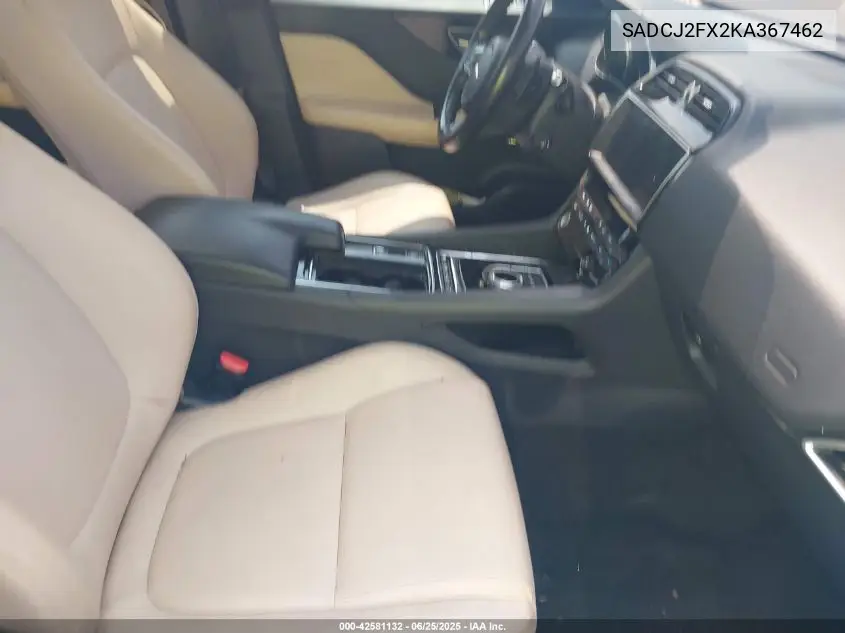 2019 Jaguar F-Pace 25T Premium VIN: SADCJ2FX2KA367462 Lot: 42581132