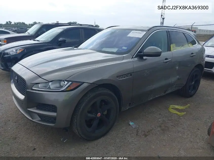 2019 Jaguar F-Pace 25T Premium VIN: SADCJ2FX8KA369300 Lot: 42593047