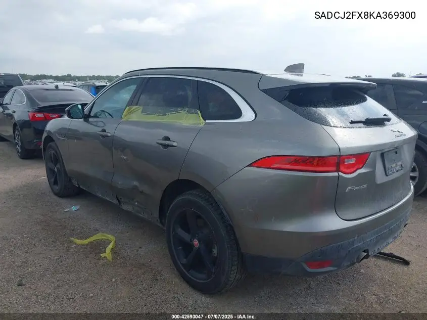 2019 Jaguar F-Pace 25T Premium VIN: SADCJ2FX8KA369300 Lot: 42593047