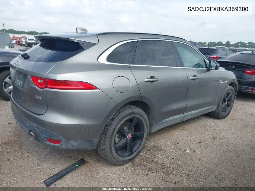 2019 Jaguar F-Pace 25T Premium VIN: SADCJ2FX8KA369300 Lot: 42593047