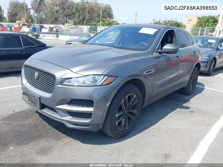2019 Jaguar F-Pace 25T Premium VIN: SADCJ2FX6KA398553 Lot: 42599024