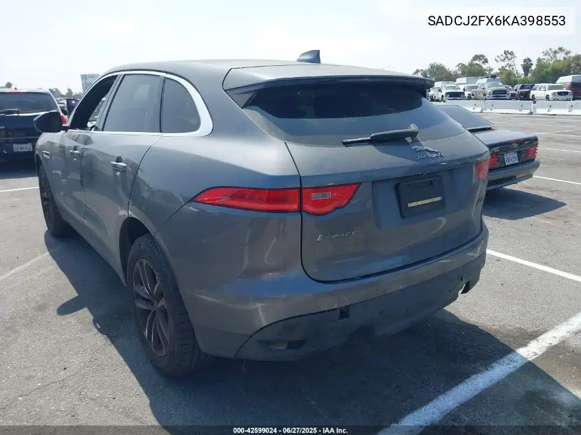 2019 Jaguar F-Pace 25T Premium VIN: SADCJ2FX6KA398553 Lot: 42599024