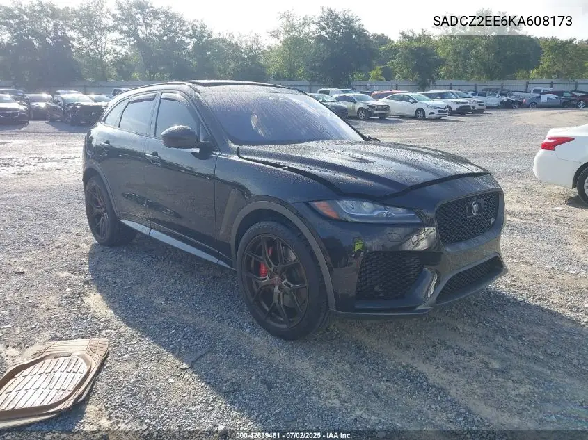 2019 Jaguar F-Pace Svr VIN: SADCZ2EE6KA608173 Lot: 42639461