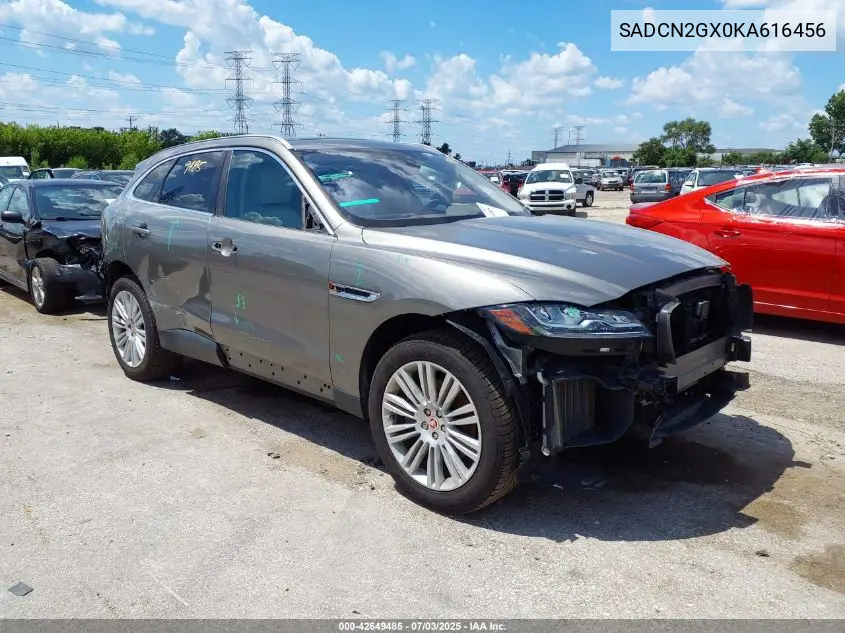2019 Jaguar F-Pace Portfolio VIN: SADCN2GX0KA616456 Lot: 42649485