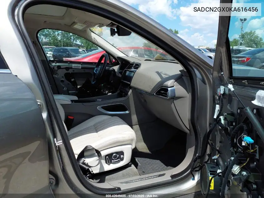 2019 Jaguar F-Pace Portfolio VIN: SADCN2GX0KA616456 Lot: 42649485