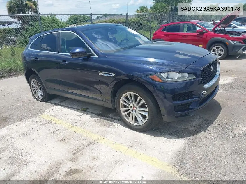 2019 Jaguar F-Pace 25T Prestige/30T Prestige VIN: SADCK2GX5KA390178 Lot: 42685619