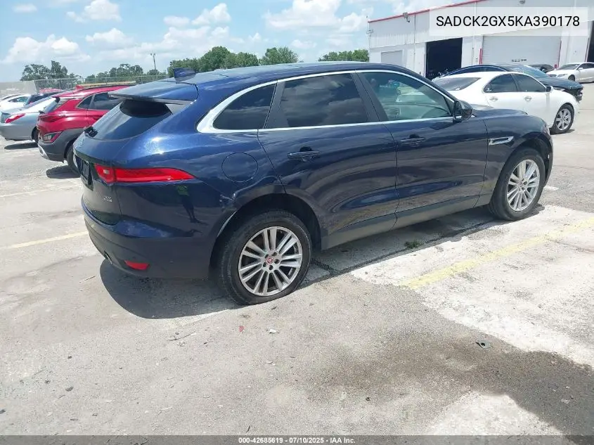 2019 Jaguar F-Pace 25T Prestige/30T Prestige VIN: SADCK2GX5KA390178 Lot: 42685619